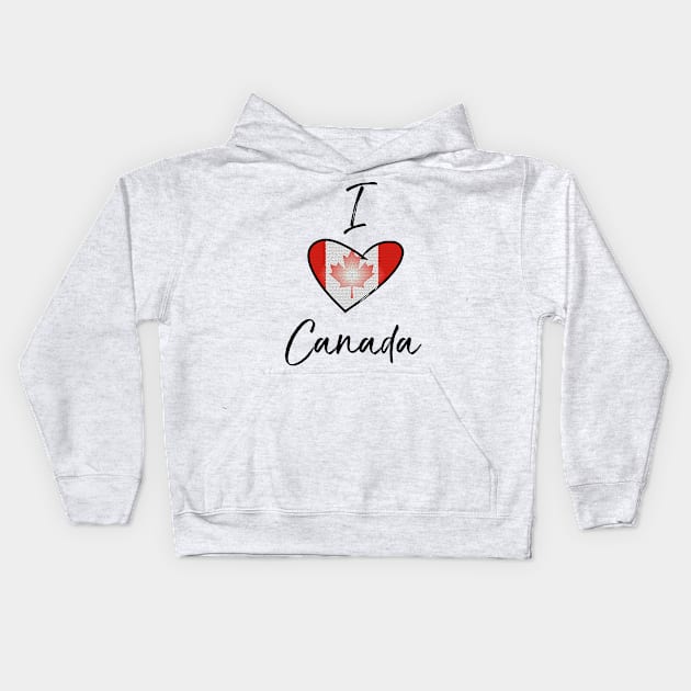 Love Canada Kids Hoodie by Kirovair